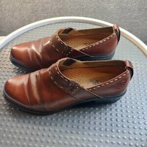 Ariat Brown Leather Mule Clogs Comfort Slip On Work Casual Shoes Womens 7
